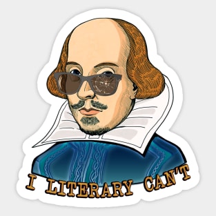 I Literary Can’t. Sticker